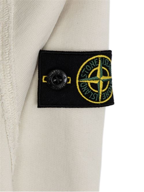 Felpa bambino Stone Island stucco con logo badge STONE ISLAND KIDS | 6100015S0040V0097